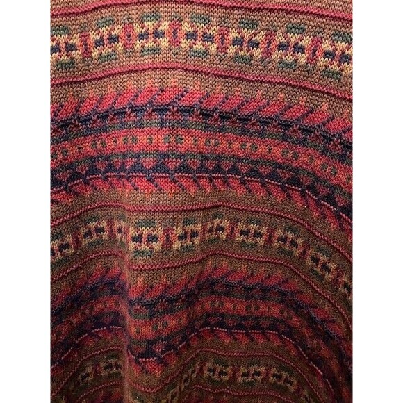 Vintage 90s Stone Haven Mens Sz L Knit Crewneck Abstract Grandpa Sweater Retro - Picture 3 of 6